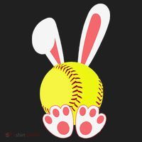 Softball Easter Bunny For Funny Women's Sweatshirt thumb 2