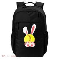 Softball Easter Bunny For Funny Backpack thumb 0