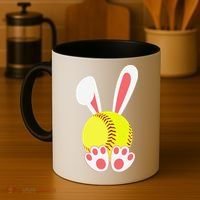Softball Easter Bunny For Funny Coffee Mug thumb 4