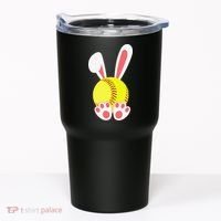 Softball Easter Bunny For Funny Tumbler thumb 0