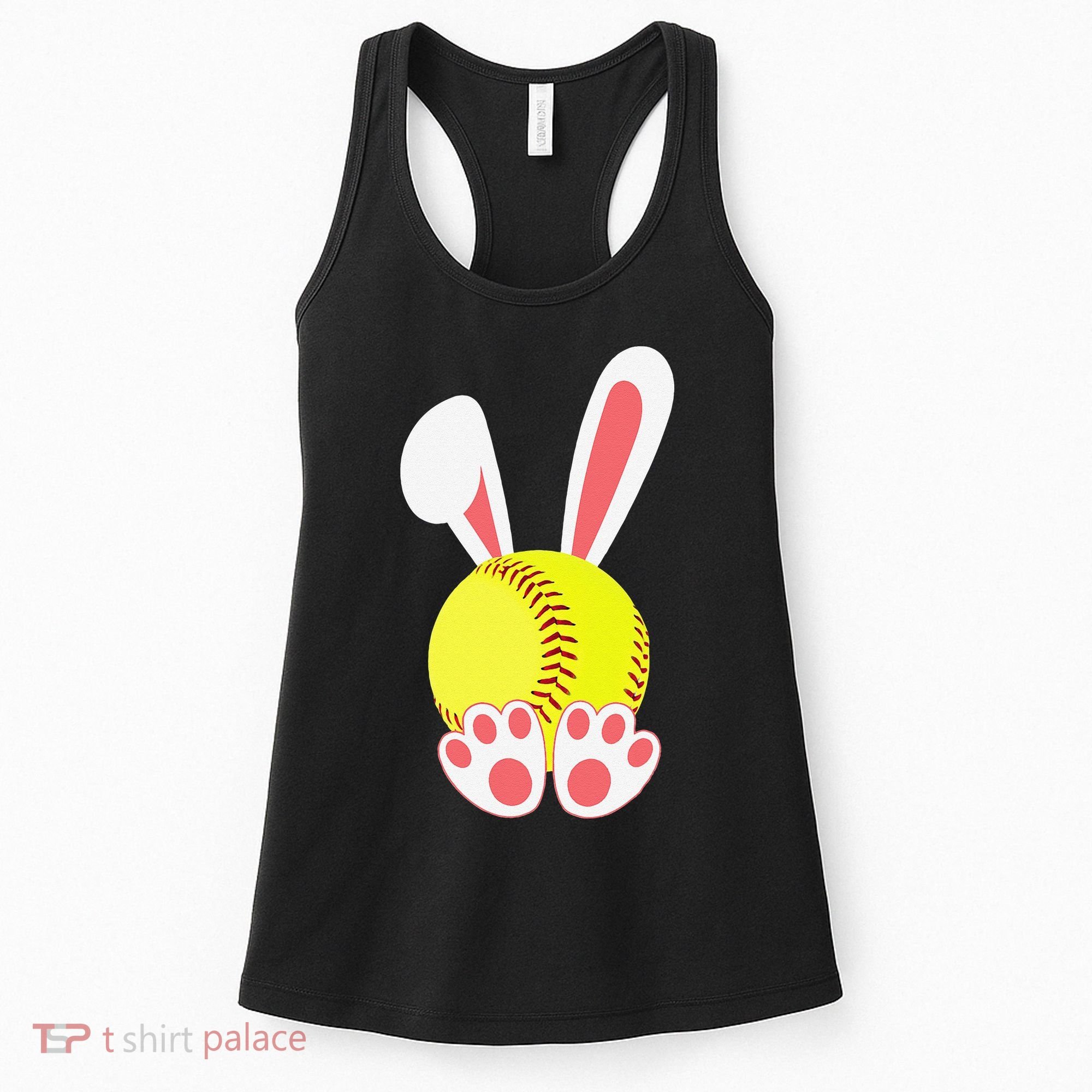 Softball Easter Bunny For Funny Women's Tank Top
