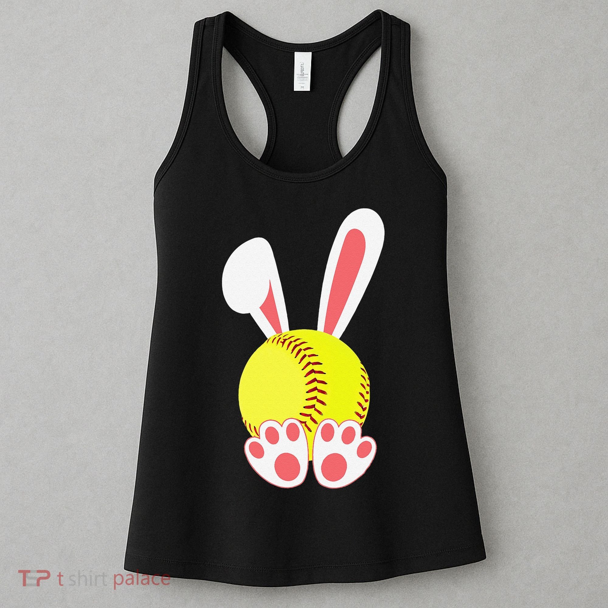 Softball Easter Bunny For Funny Women's Tank Top