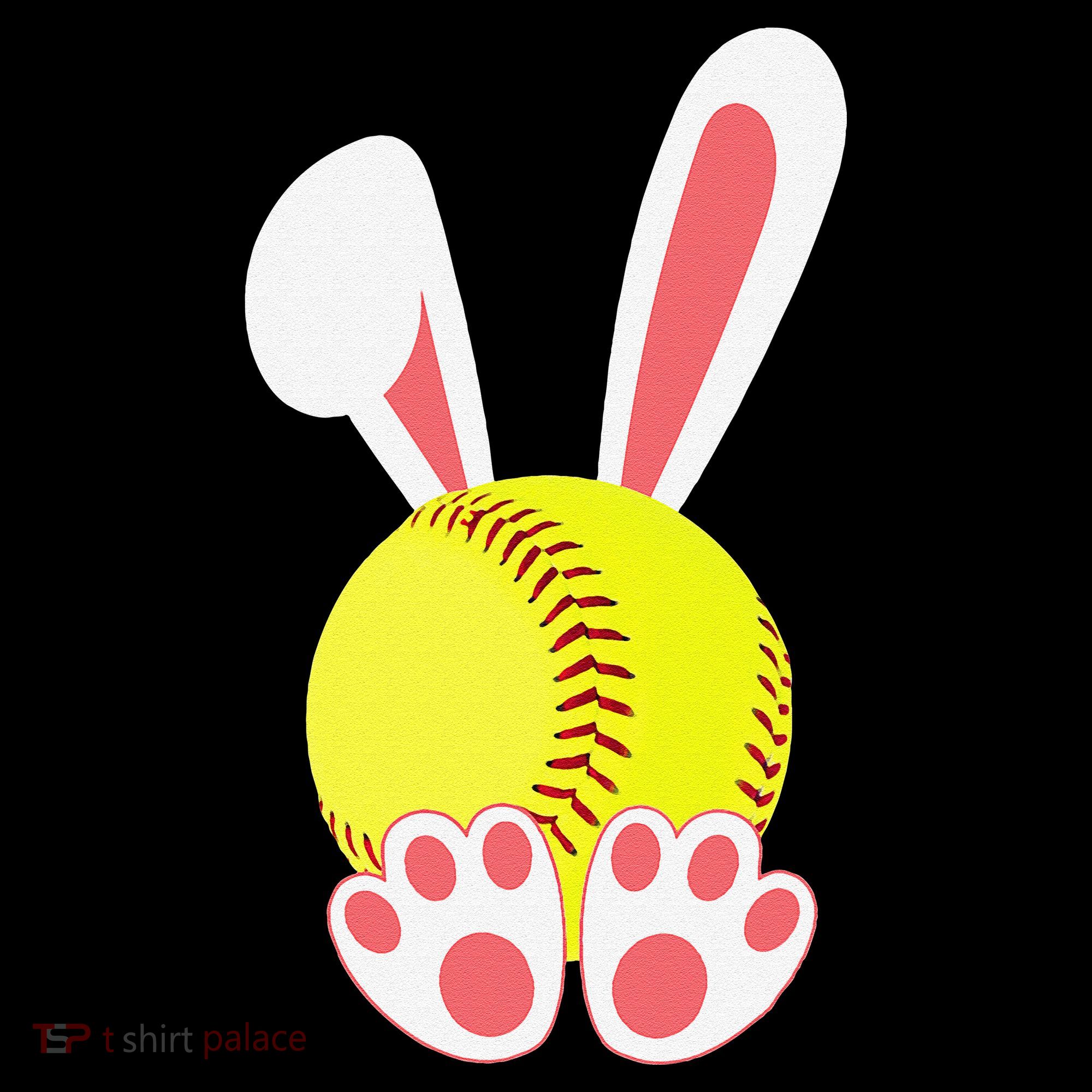 Softball Easter Bunny For Funny Toddler Hoodie