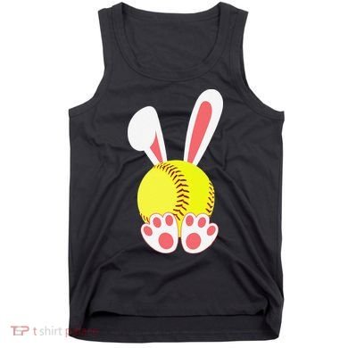 Softball Easter Bunny For Funny Tank Top