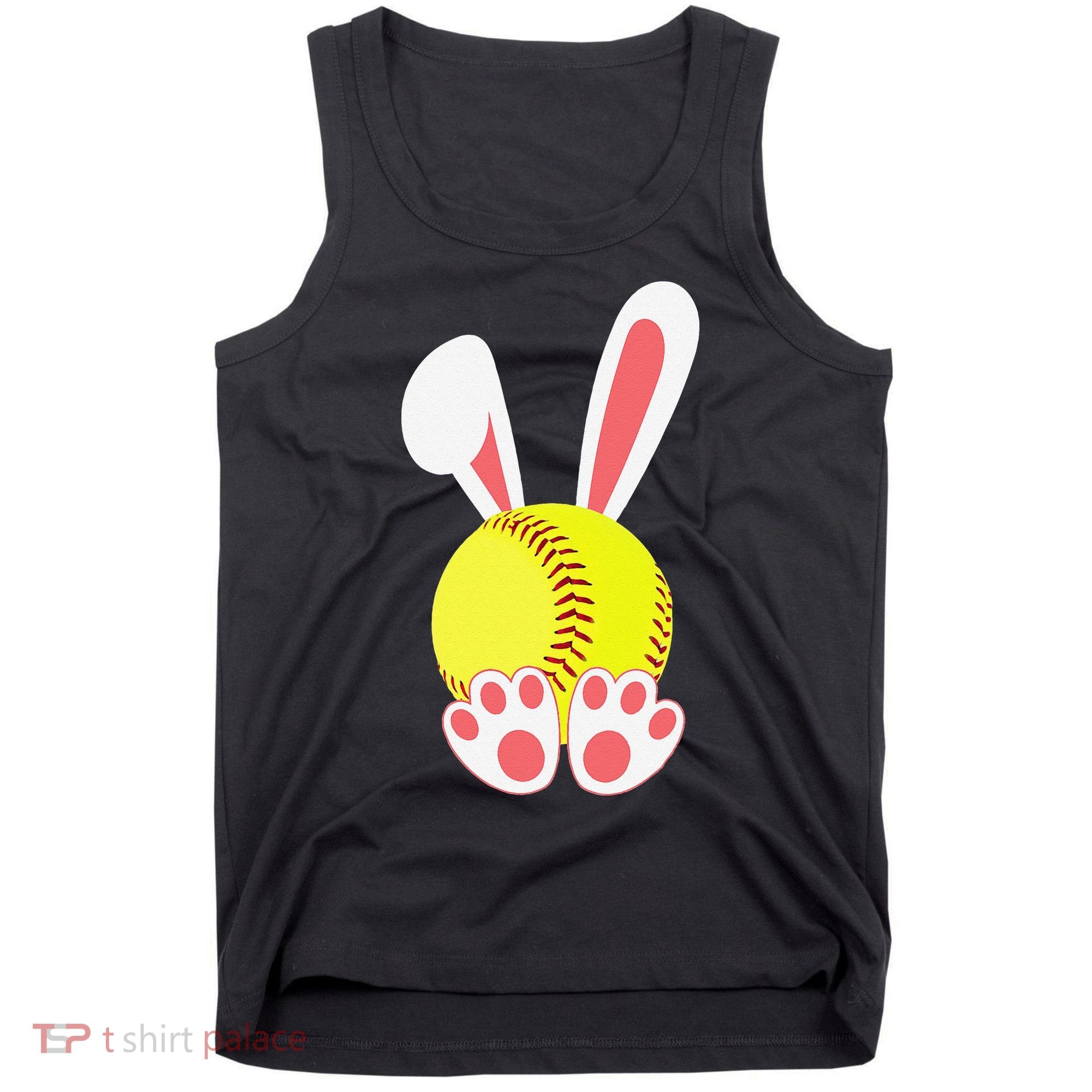 Softball Easter Bunny For Funny Tank Top