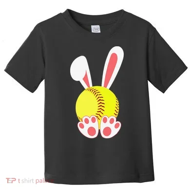Softball Easter Bunny For Funny Toddler T-Shirt
