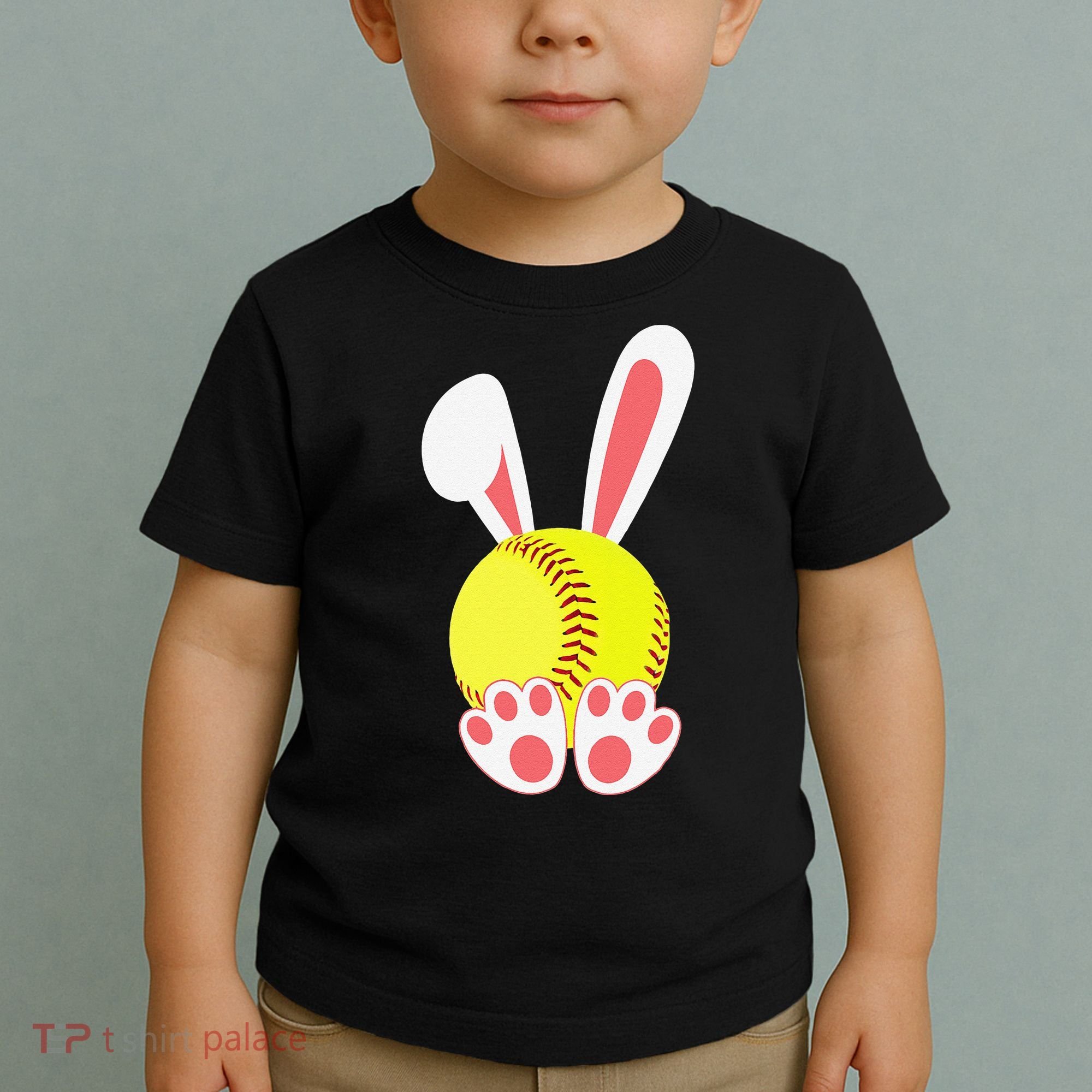 Softball Easter Bunny For Funny Toddler T-Shirt