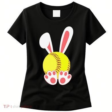 Softball Easter Bunny For Funny Women's T-Shirt