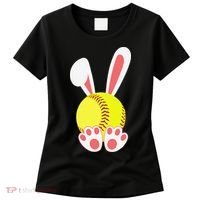 Softball Easter Bunny For Funny Women's T-Shirt thumb 0