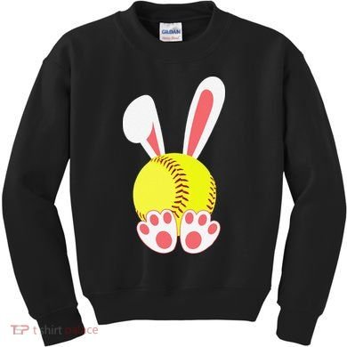 Softball Easter Bunny For Funny Kids Sweatshirt