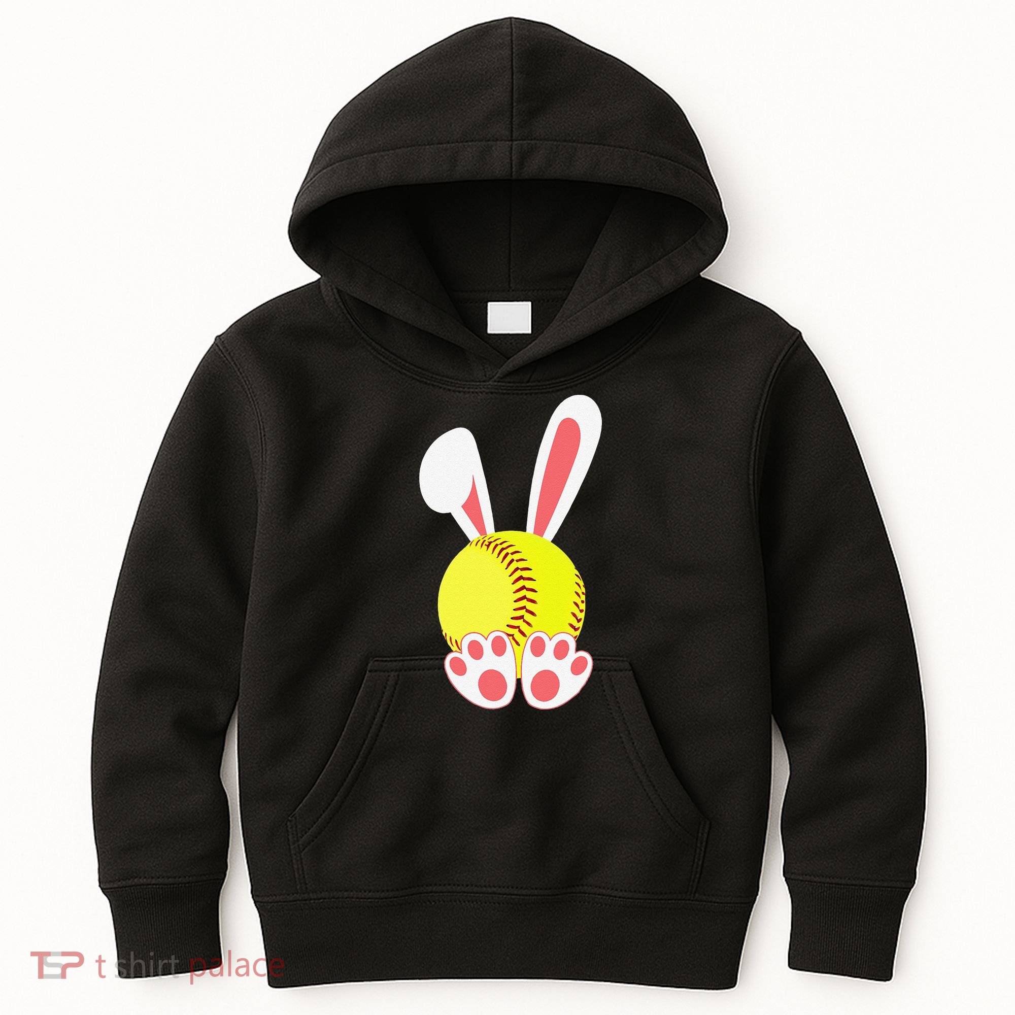 Softball Easter Bunny For Funny Kids Hoodie