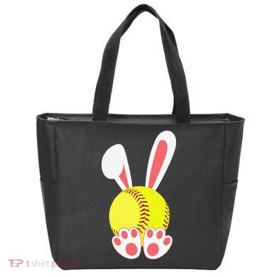 Softball Easter Bunny For Funny Tote Bag