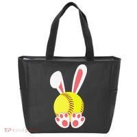 Softball Easter Bunny For Funny Tote Bag thumb 0