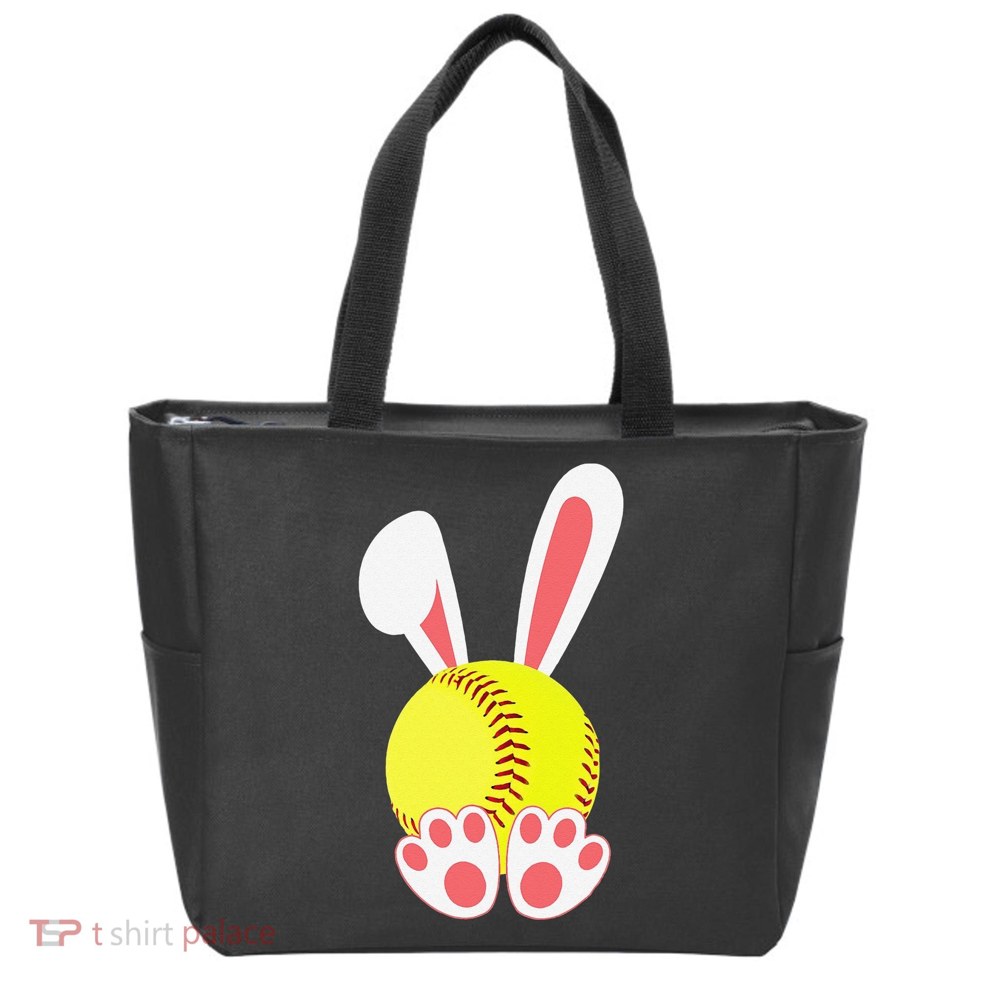 Softball Easter Bunny For Funny Tote Bag