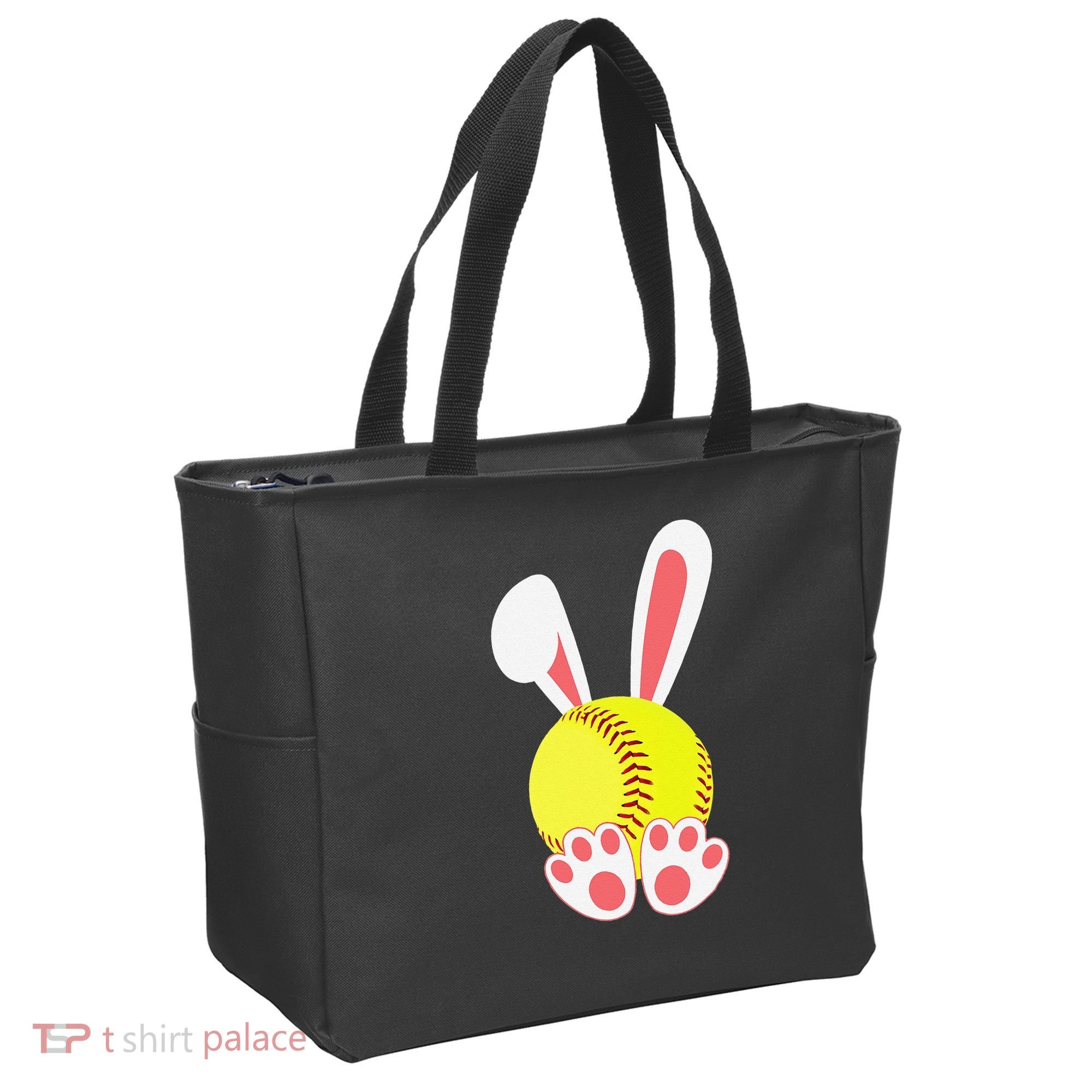 Softball Easter Bunny For Funny Tote Bag