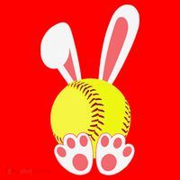 Softball Easter Bunny For Funny Santa Hat thumb 1