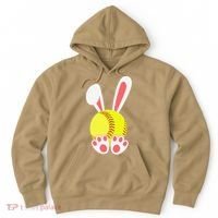 Softball Easter Bunny For Funny Hoodie thumb 0