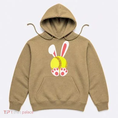Softball Easter Bunny For Funny Hoodie