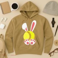 Softball Easter Bunny For Funny Hoodie thumb 3