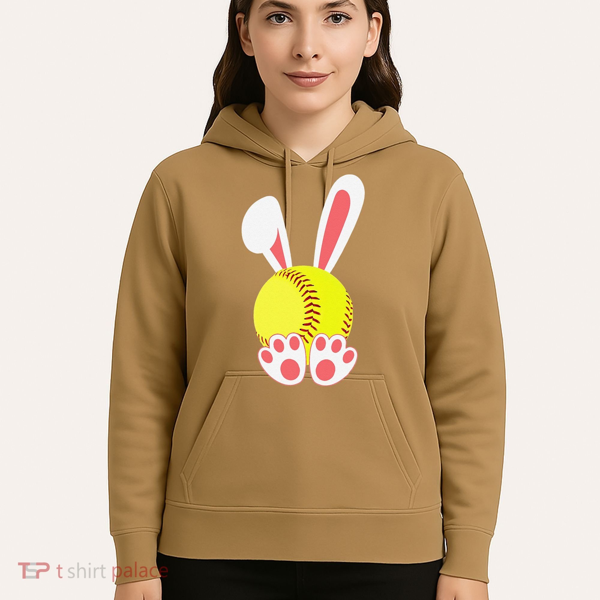 Softball Easter Bunny For Funny Hoodie