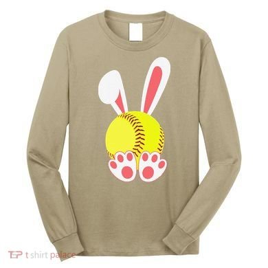 Softball Easter Bunny For Funny Long Sleeve Shirt
