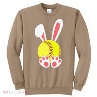 Softball Easter Bunny For Funny Sweatshirt thumb 0