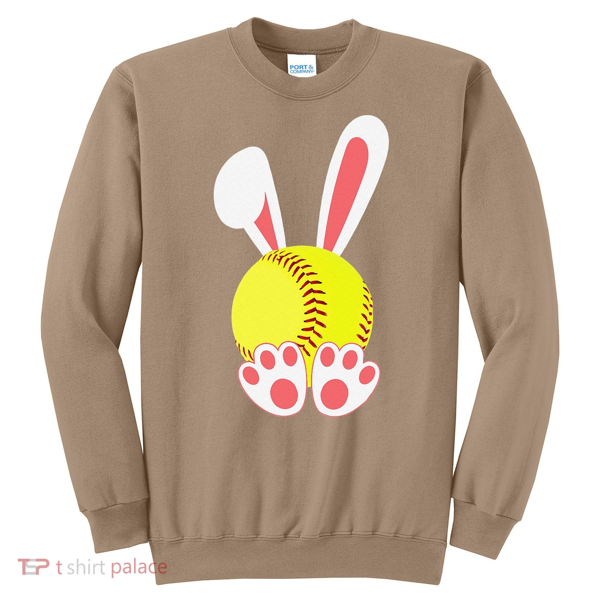 Softball Easter Bunny For Funny Sweatshirt