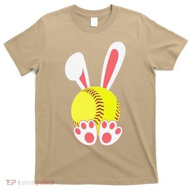Softball Easter Bunny For Funny T-Shirt