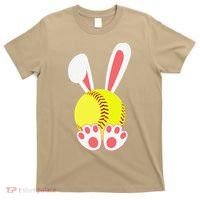 Softball Easter Bunny For Funny T-Shirt thumb 0