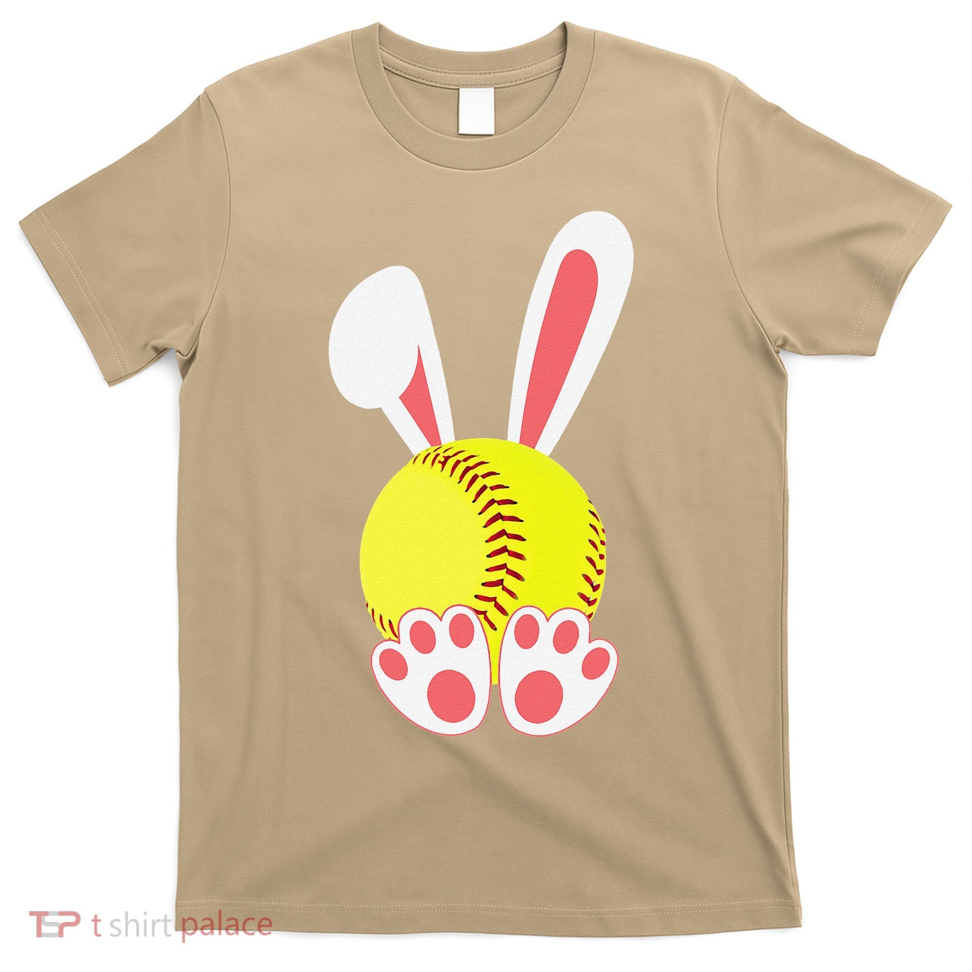 Softball Easter Bunny For Funny T-Shirt
