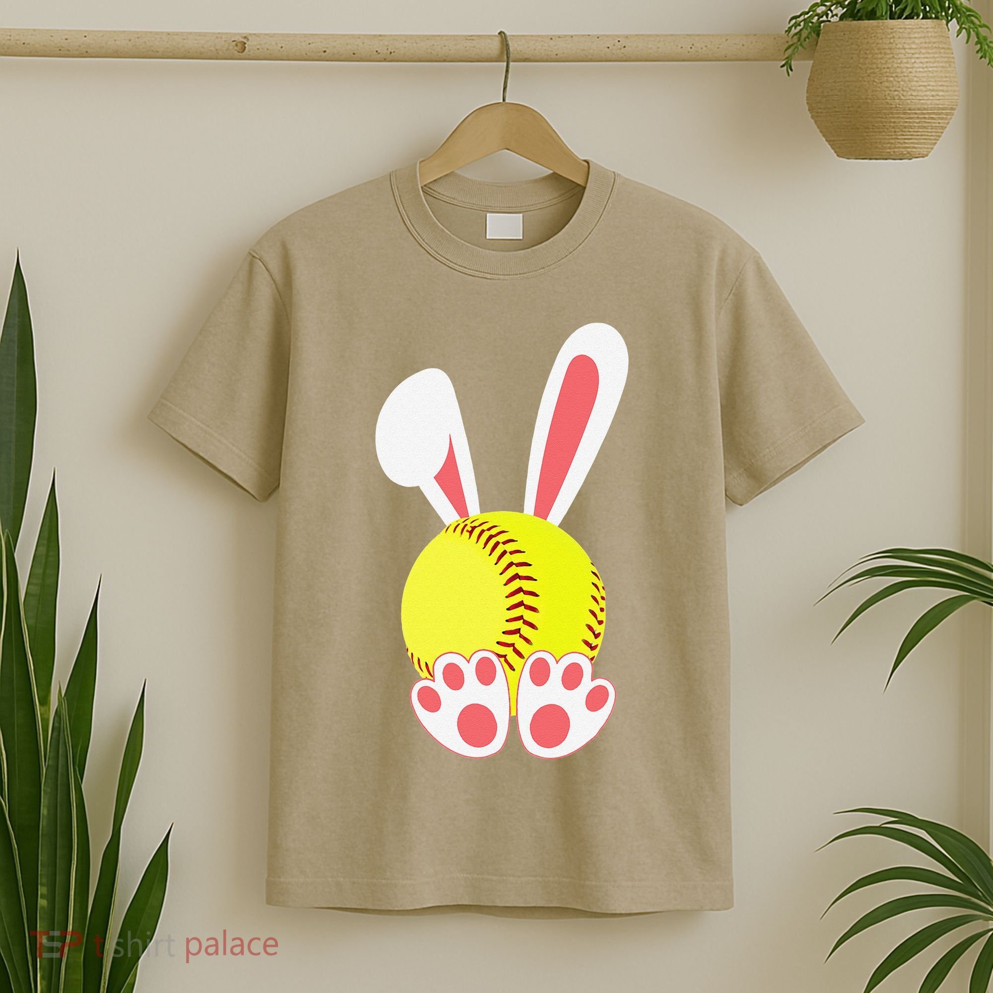 Softball Easter Bunny For Funny T-Shirt