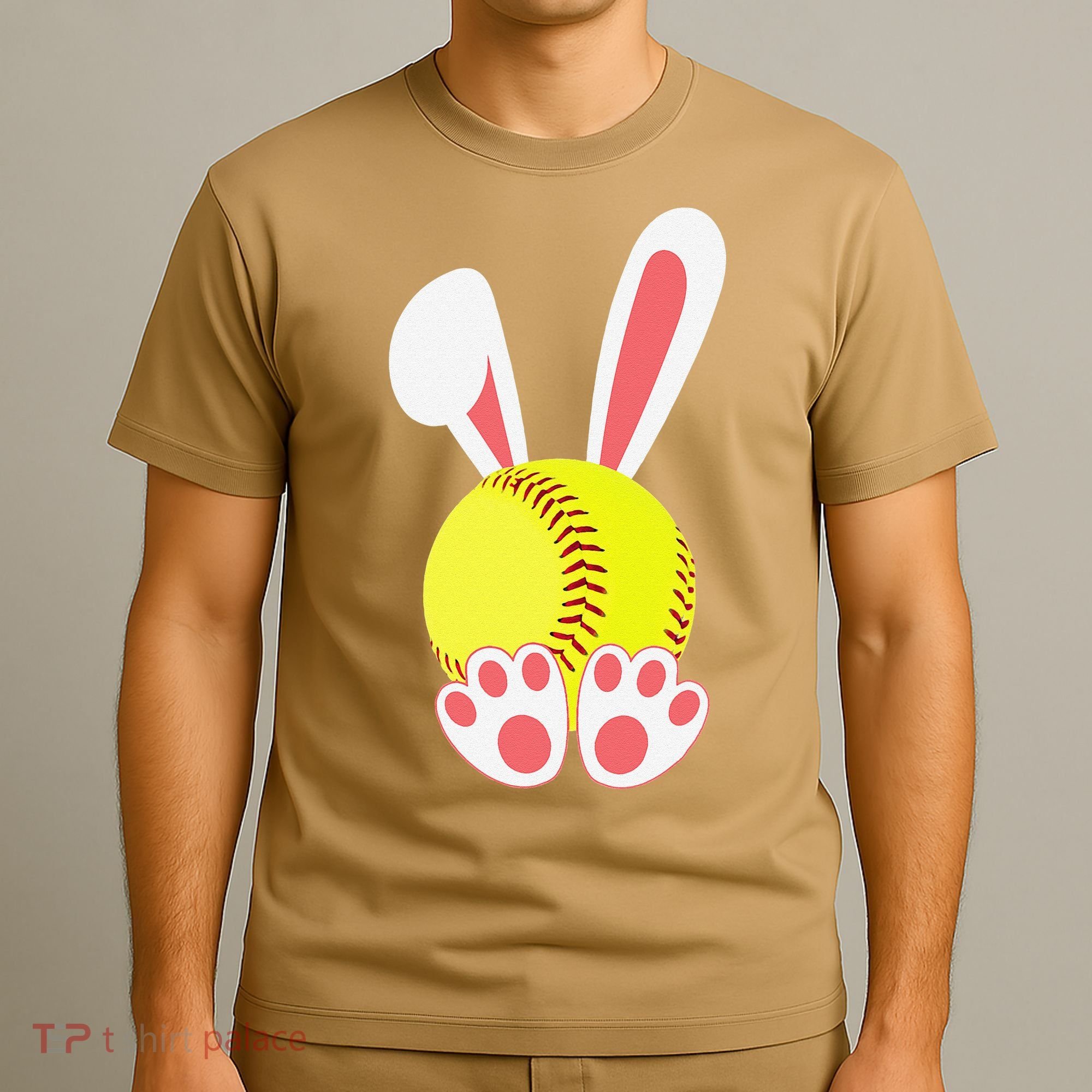 Softball Easter Bunny For Funny T-Shirt