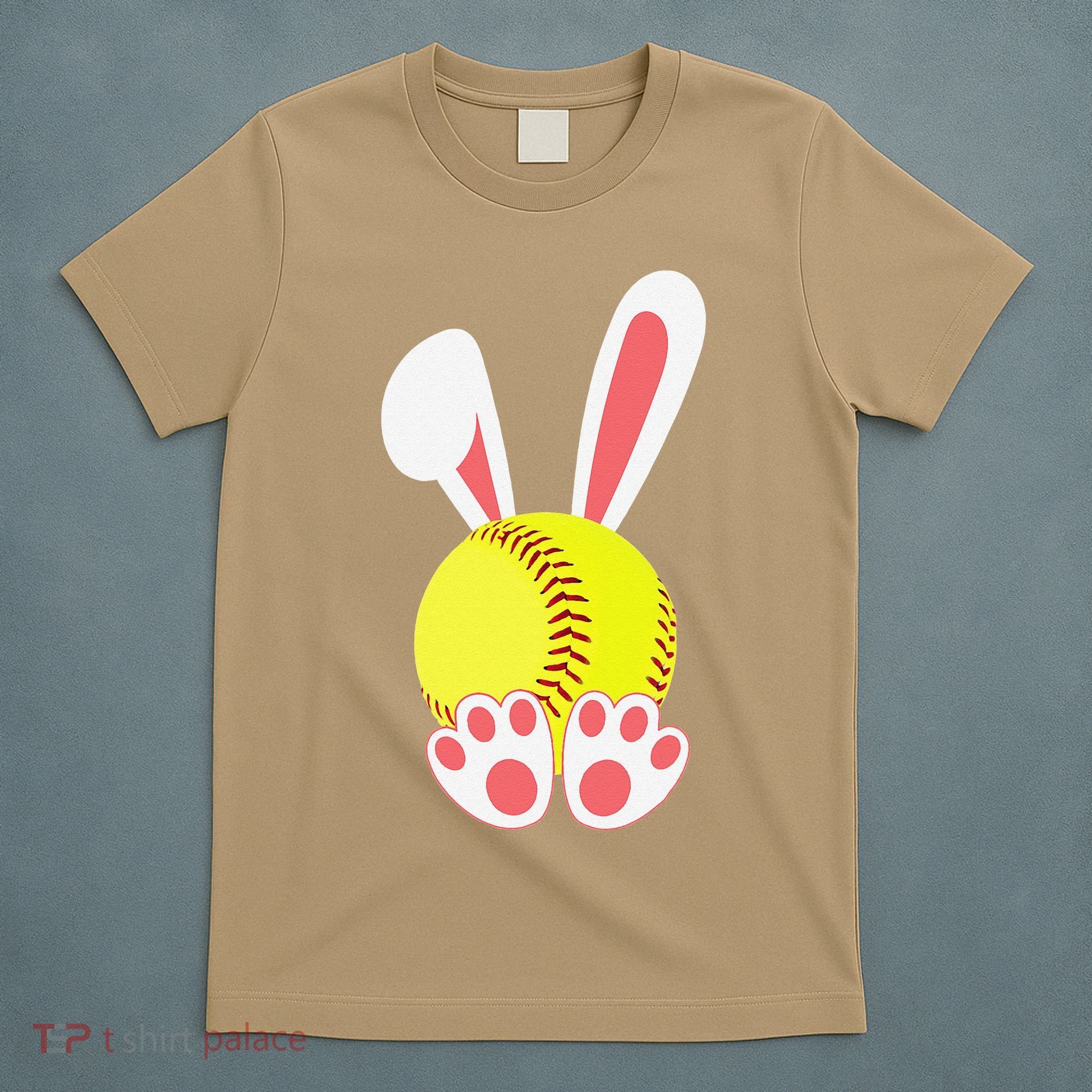 Softball Easter Bunny For Funny T-Shirt