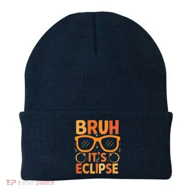 Solar Eclipse Bruh Its Eclipse Beanie