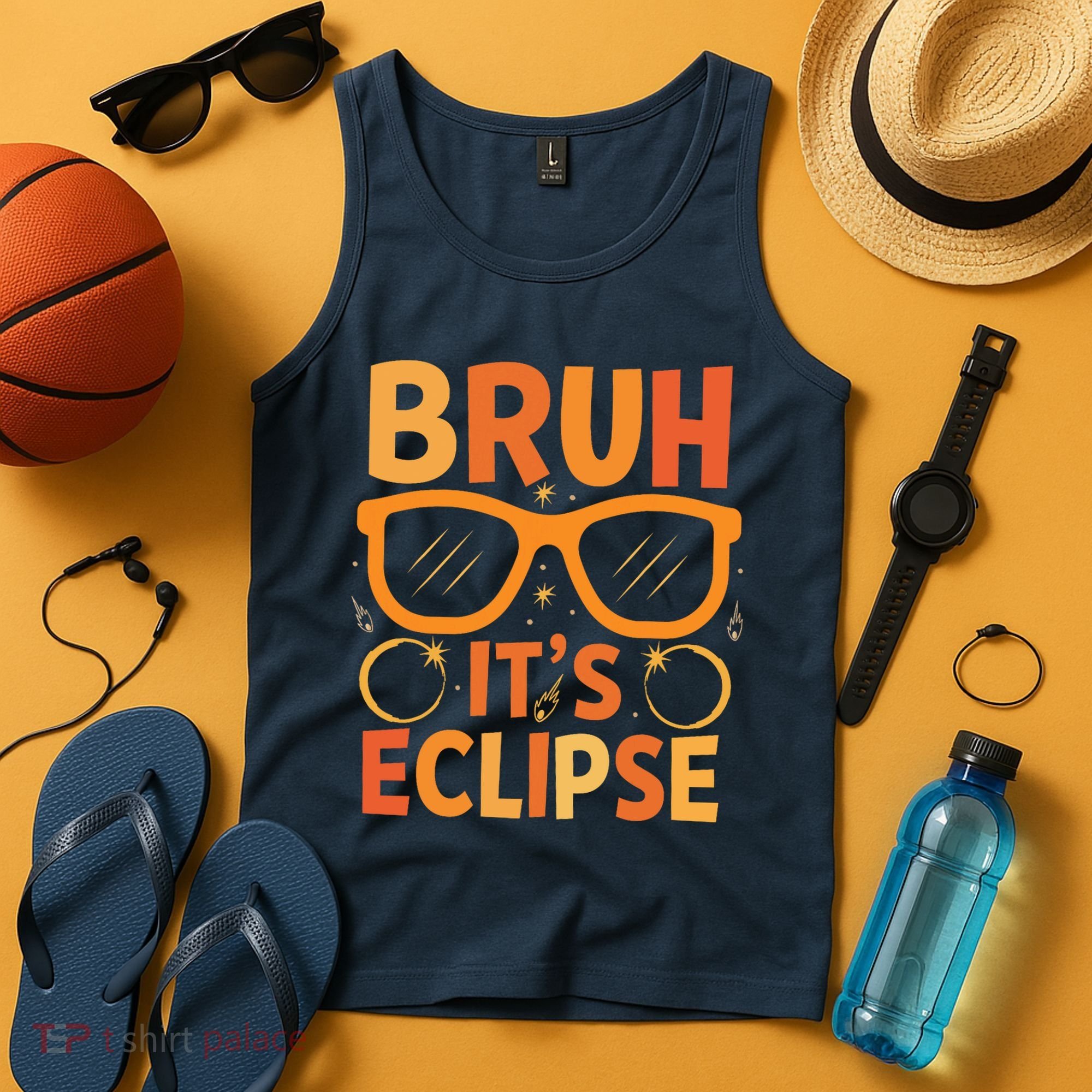 Solar Eclipse Bruh Its Eclipse Tank Top