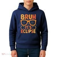Solar Eclipse Bruh Its Eclipse Kids Hoodie thumb 4