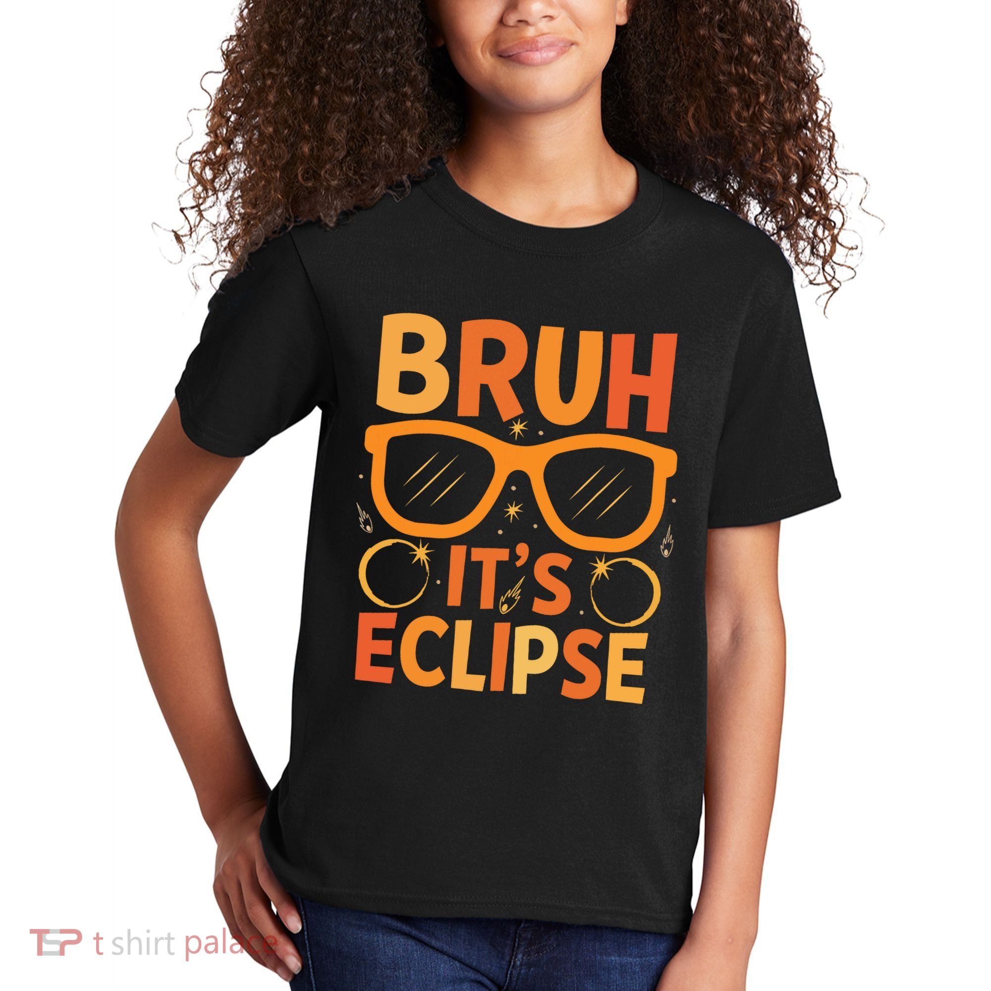 Solar Eclipse Bruh Its Eclipse Kids T-Shirt