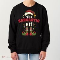 Sarcastic Elf Christmas Matching Family Women's Sweatshirt thumb 0