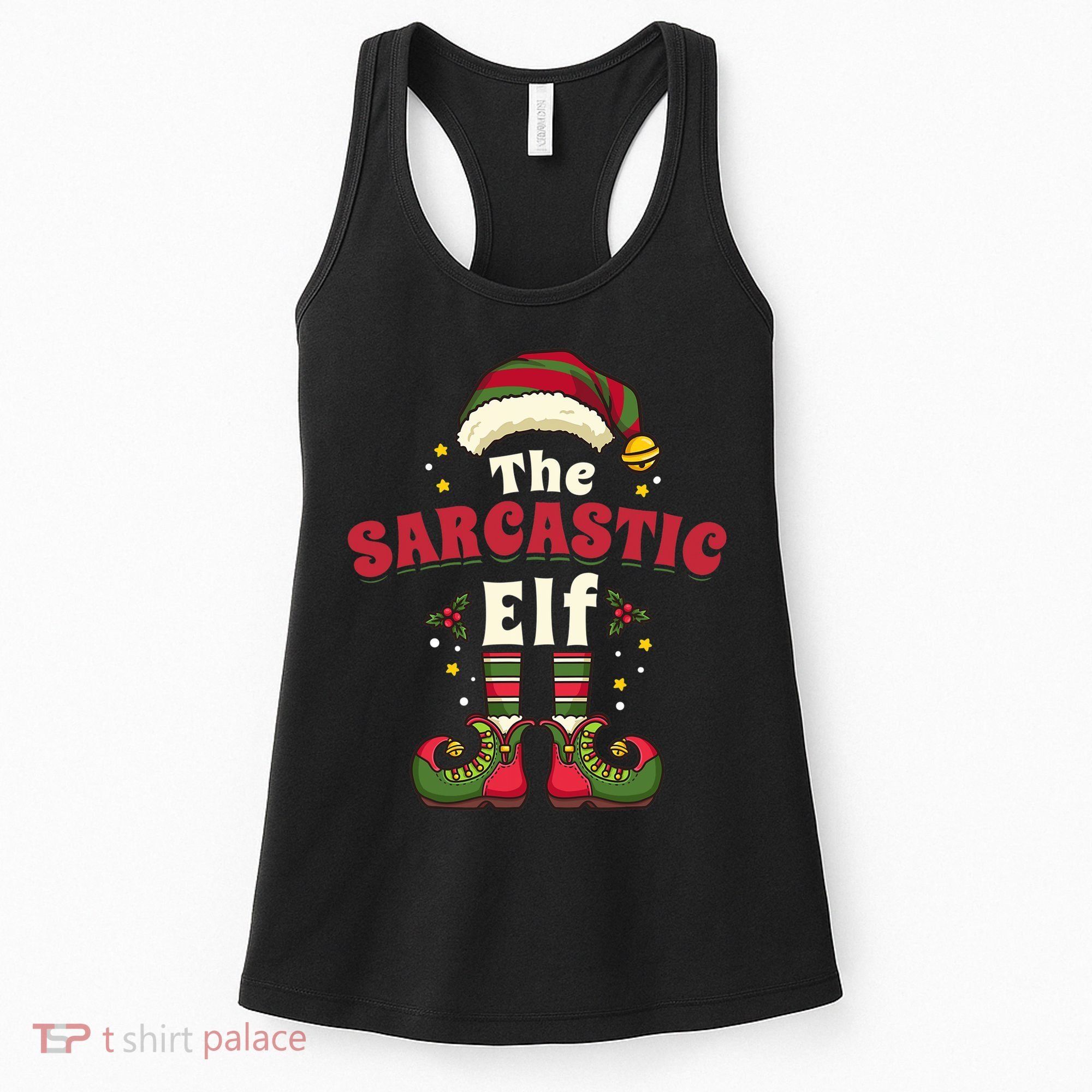 Sarcastic Elf Christmas Matching Family Women's Tank Top