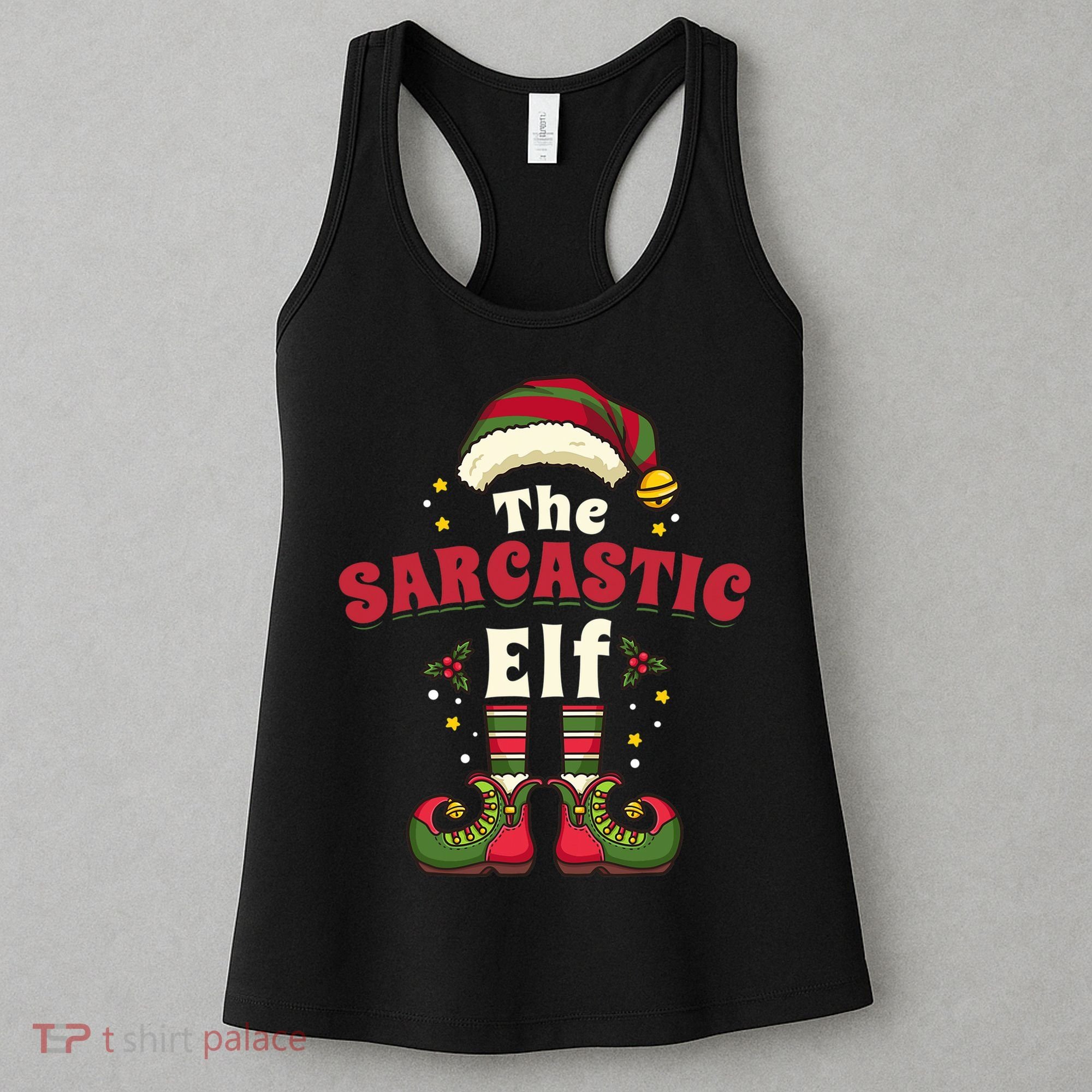 Sarcastic Elf Christmas Matching Family Women's Tank Top