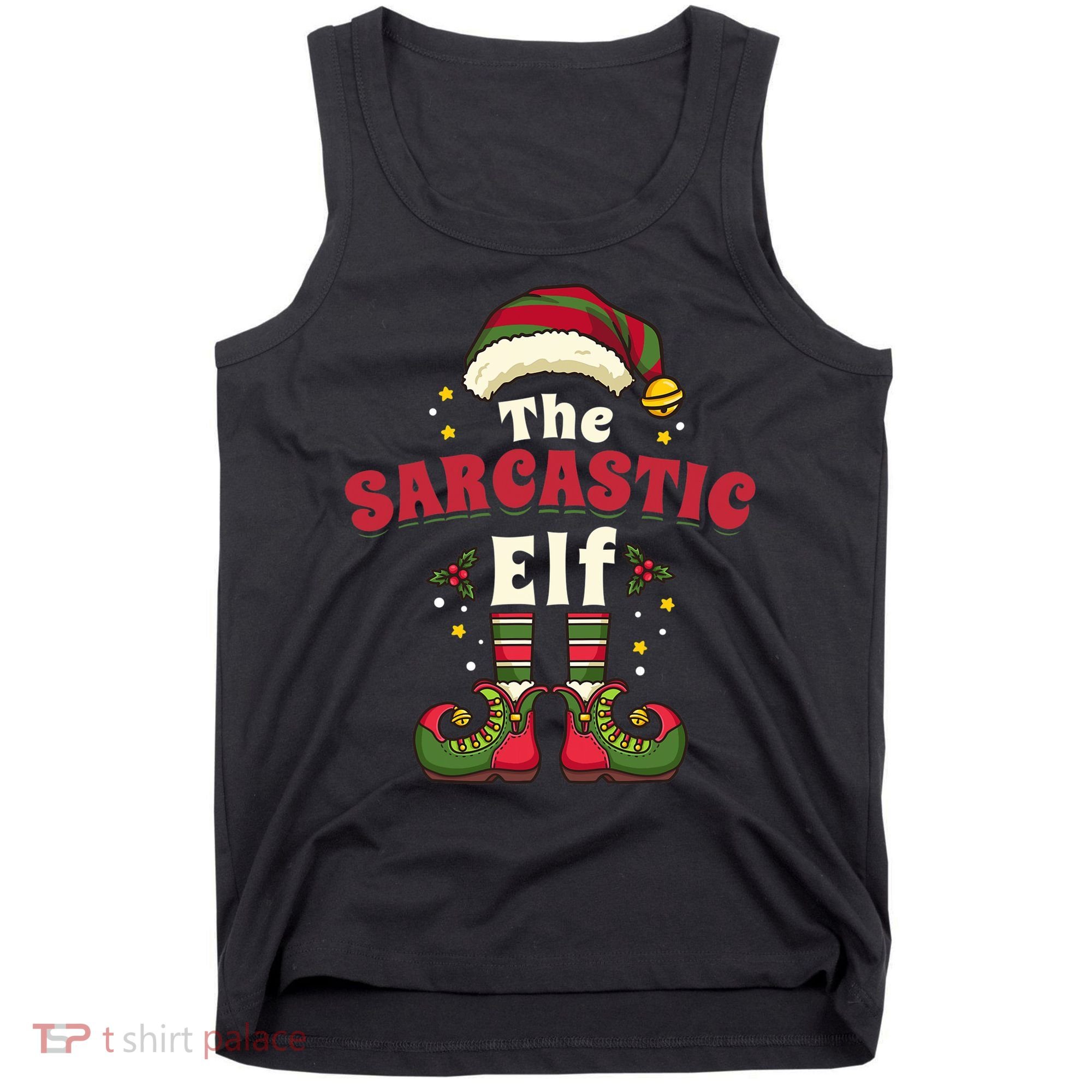 Sarcastic Elf Christmas Matching Family Tank Top