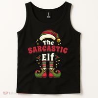 Sarcastic Elf Christmas Matching Family Tank Top thumb 2