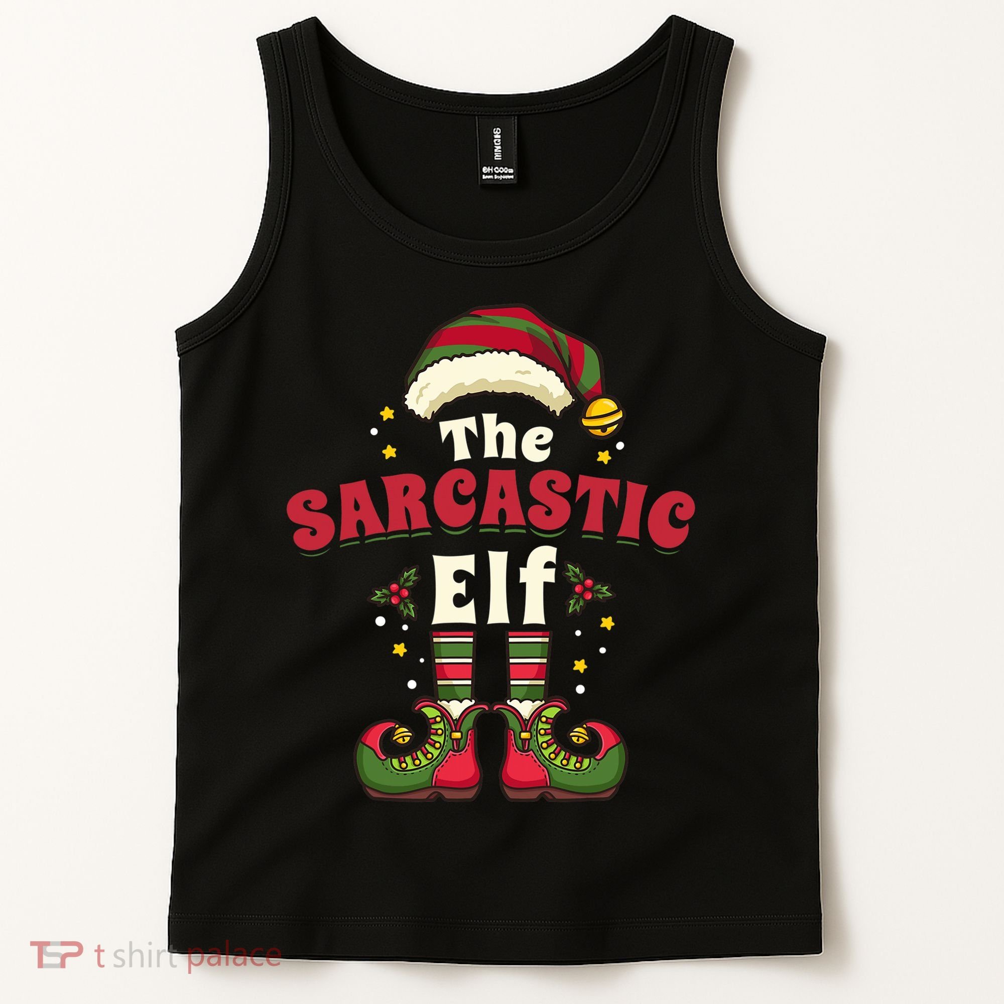 Sarcastic Elf Christmas Matching Family Tank Top