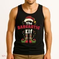 Sarcastic Elf Christmas Matching Family Tank Top thumb 3
