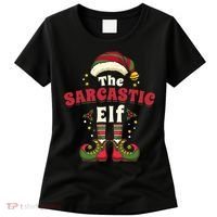 Sarcastic Elf Christmas Matching Family Women's T-Shirt thumb 0