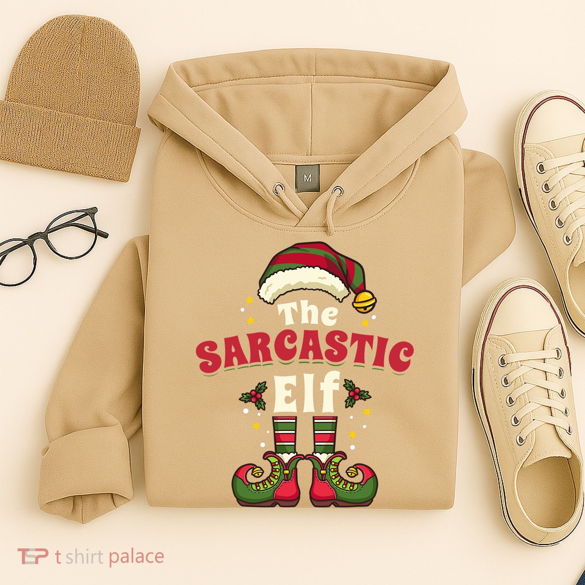 Sarcastic Elf Christmas Matching Family Hoodie