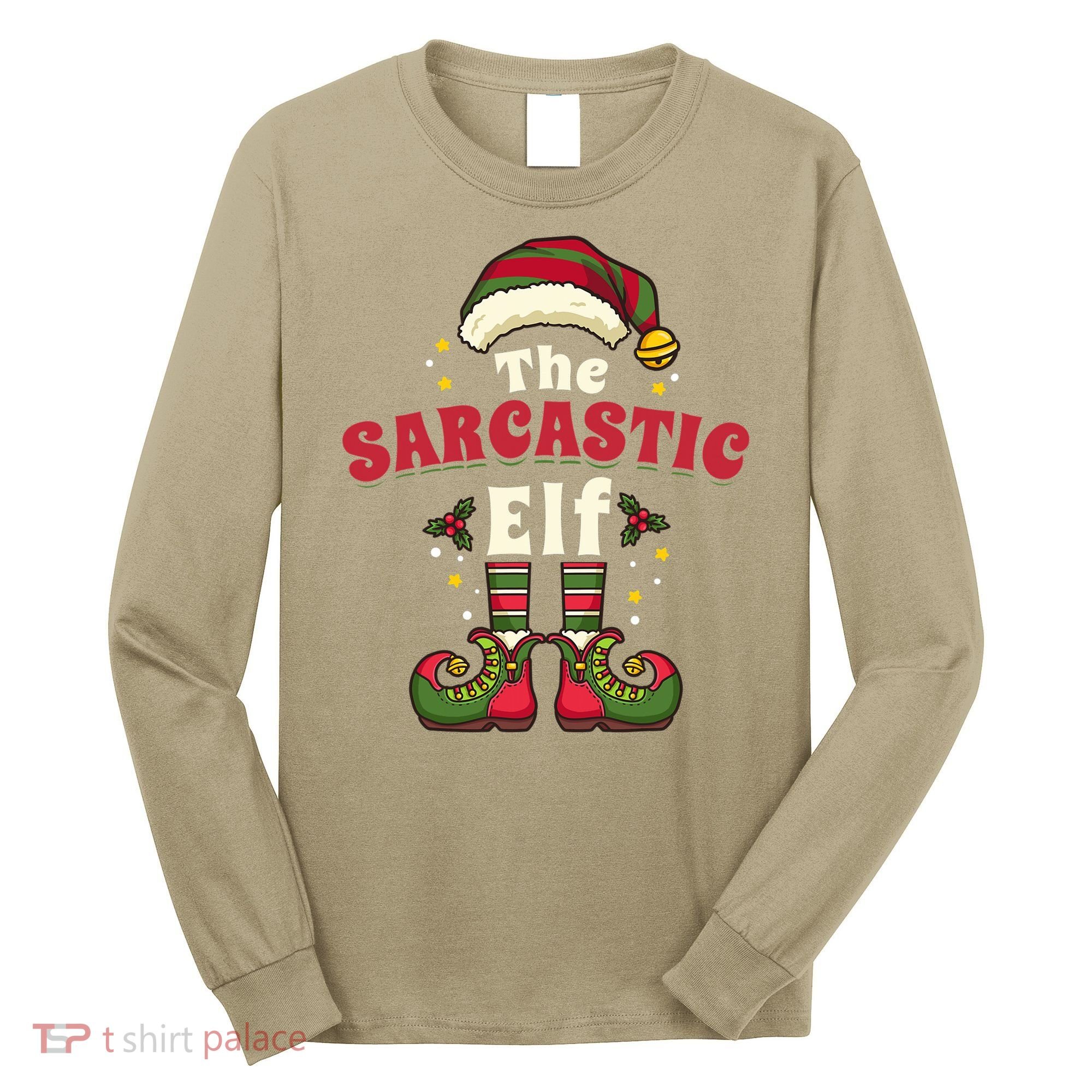 Sarcastic Elf Christmas Matching Family Long Sleeve Shirt