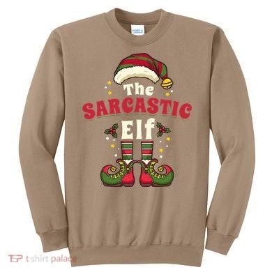 Sarcastic Elf Christmas Matching Family Sweatshirt