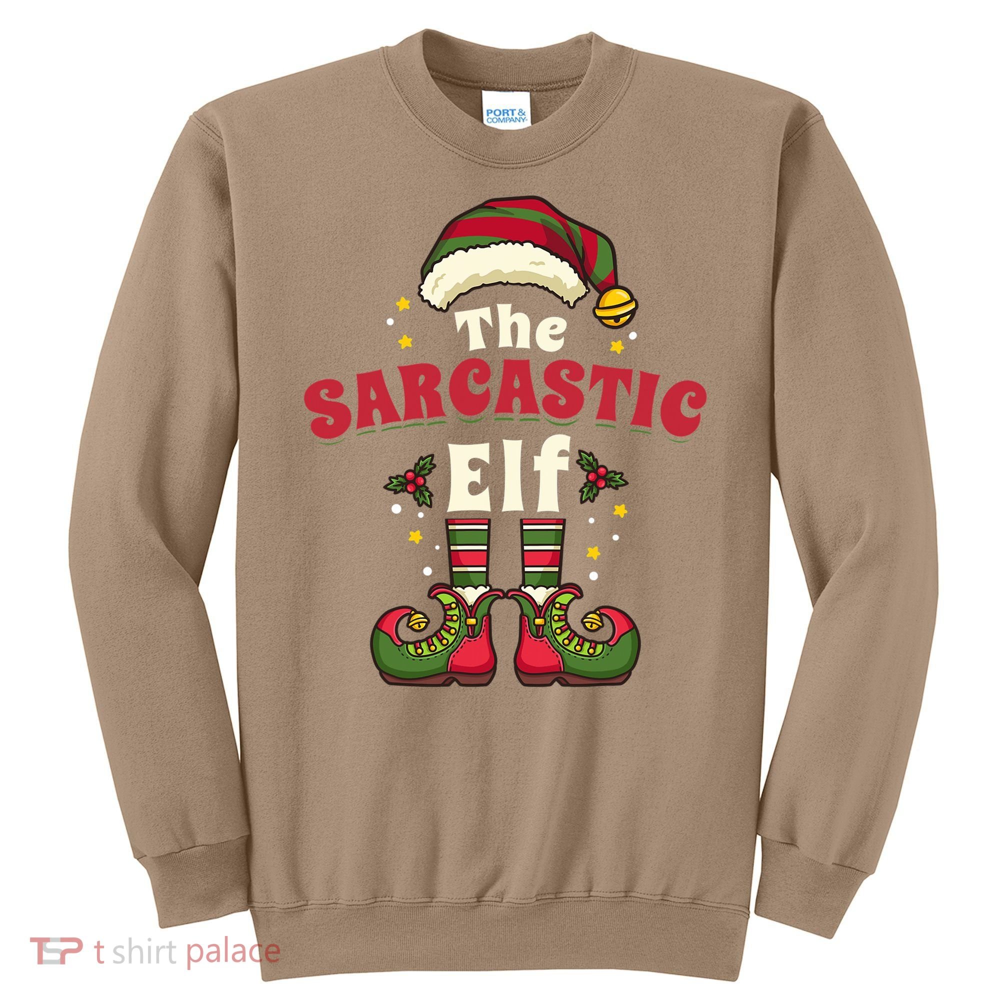 Sarcastic Elf Christmas Matching Family Sweatshirt