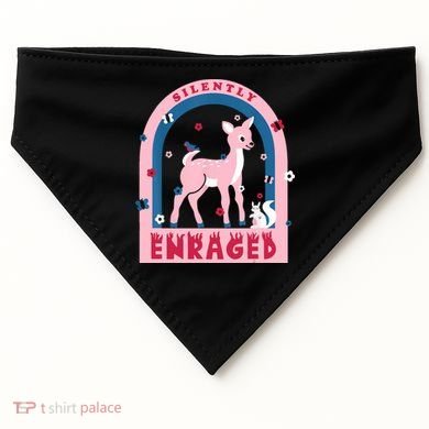 Silently Enraged Christmas Holidays Casual USA-Made Doggie Bandana